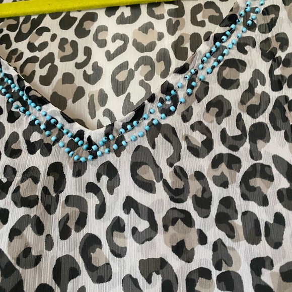 Leopard Print Swim Coverup - Picture 5 of 5